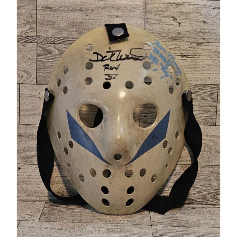 TOM MORGA DICK WIEAND signed JASON VOORHEES MASK Friday the 13th Part V 5